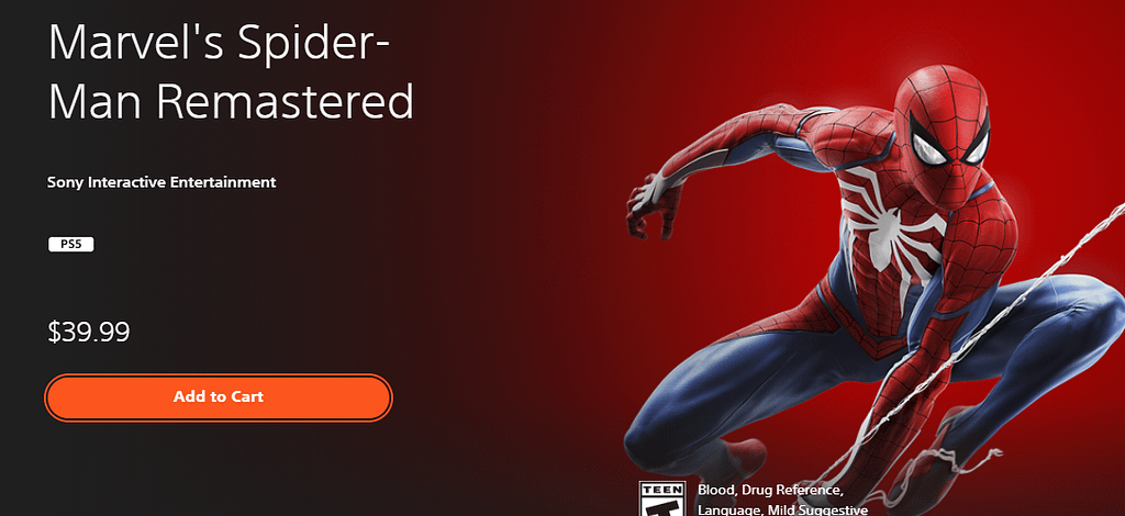 spider man remastered price