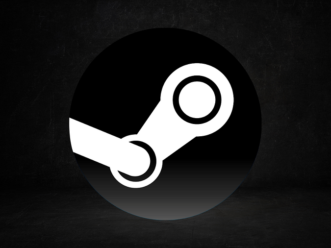 Steam logo on a black background