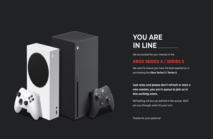 GameStop featured this page when trying to pre-order an Xbox Series X