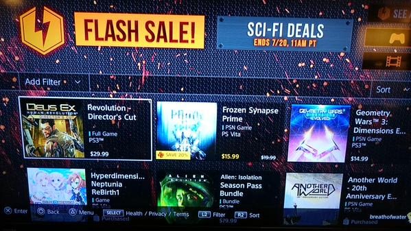 Playstation Store flash sale info leaked