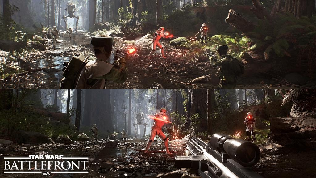 Star Wars Battlefront - co-op gameplay 1st and 3rd person perspective