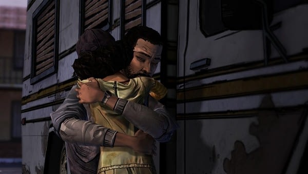 The Walking Dead hugging