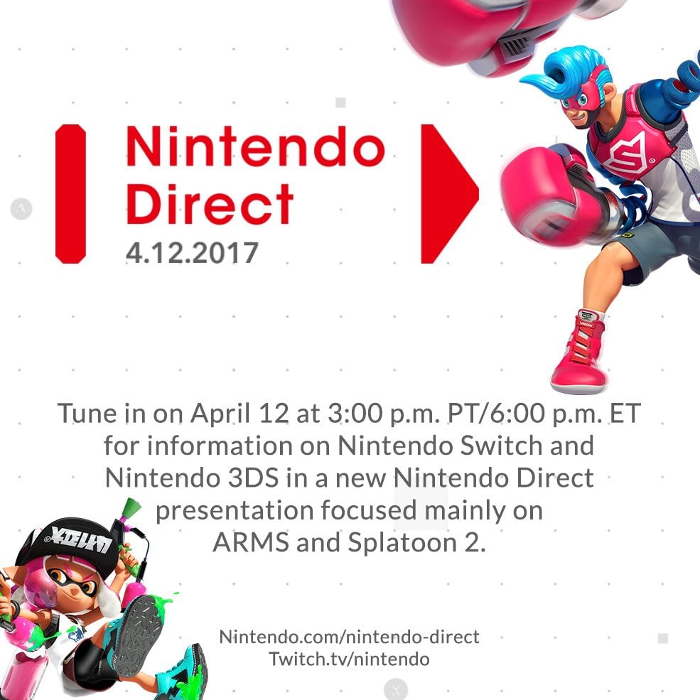 New Nintendo Direct Announced for ARMS and Splatoon 2