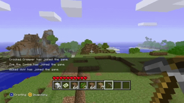 Minecraft Xbox 360 4-Player Split Screen XBLA Preview 
